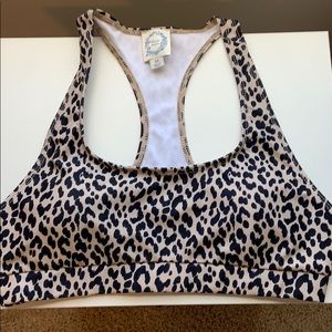 Blue rain Cheetah print bra